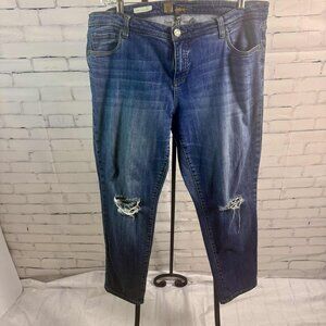 Kut From the Kloth Celine Slouchy Distressed Boyfriend Jeans 16W